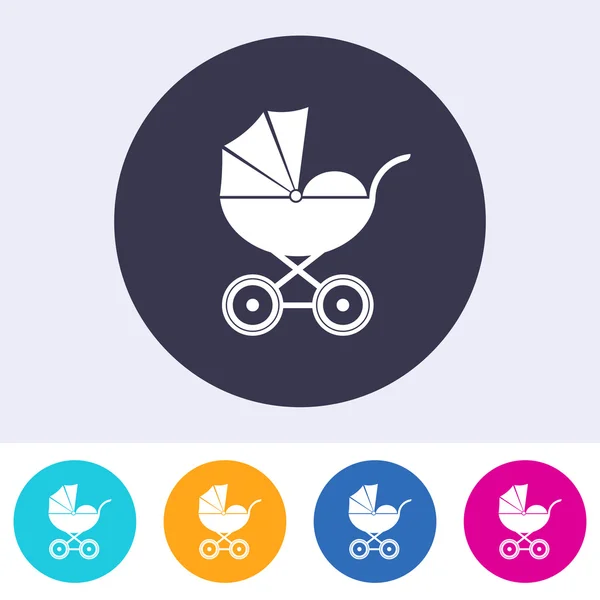 Vector kinderwagen pictogram — Stockvector