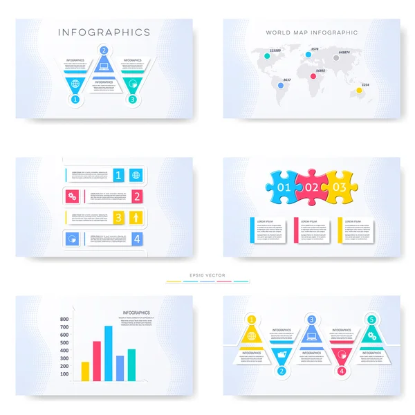 Modelo infográfico para slides de apresentação — Vetor de Stock