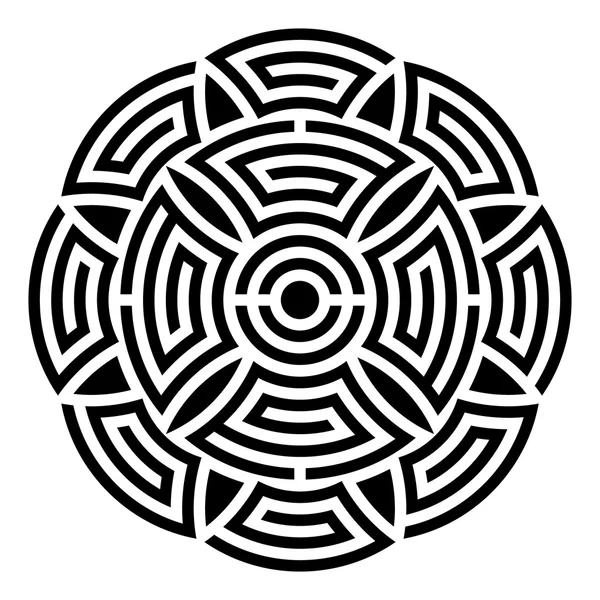 Geometryczne okrągły ornament — Wektor stockowy