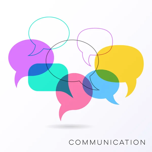 Iconos de concepto de comunicación — Archivo Imágenes Vectoriales
