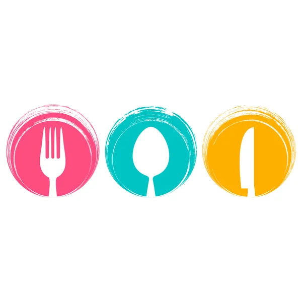 Design abstrait coloré de menu de restaurant — Image vectorielle