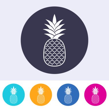 Tek vektör ananas simgesi