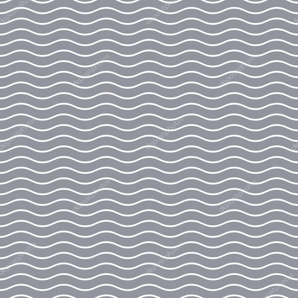 Simple gray seamless wavy line pattern