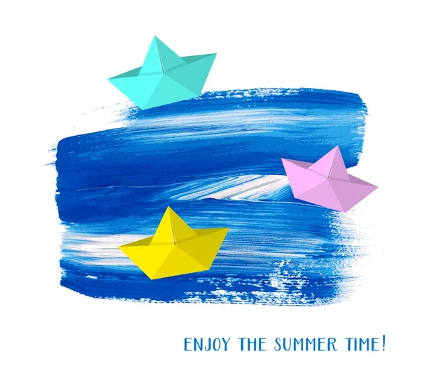 Enjoy the summer time card — Stock Vector