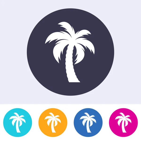 Vector single palm tree icon — Stock Vector