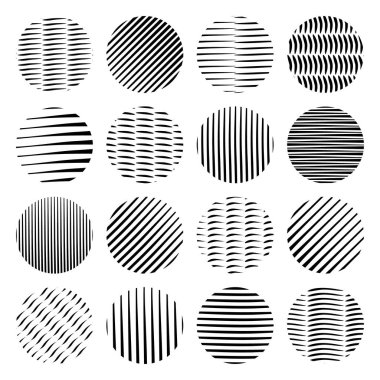 Siyah vektör el çizilmiş çember şekilleri