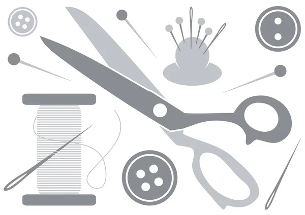 Sewing tools icons — Stock Vector