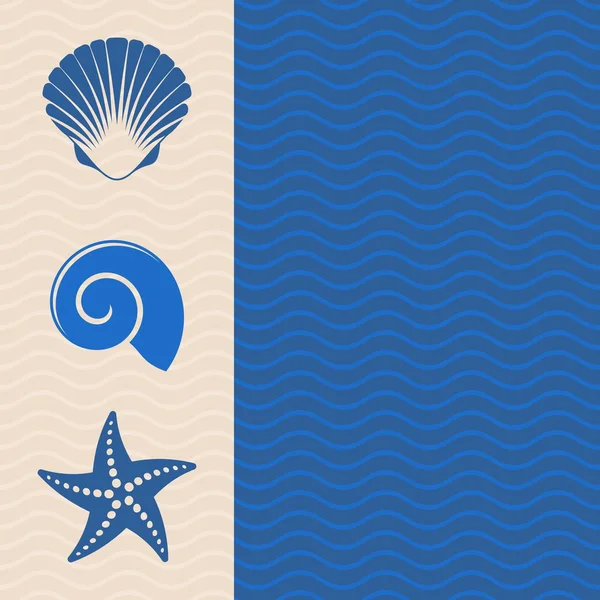 Havet ikoner — Stock vektor