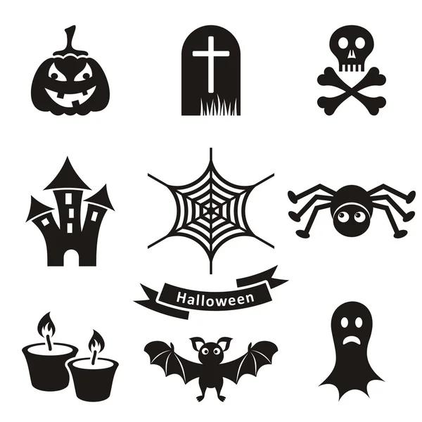 Iconos de Halloween — Vector de stock