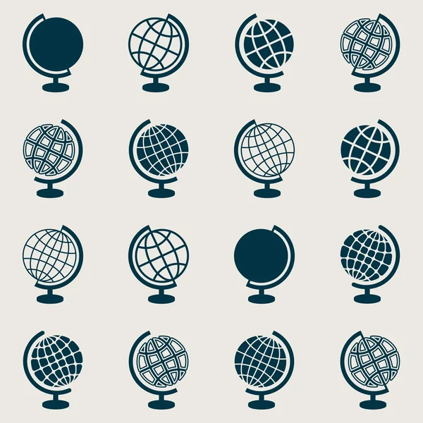 Globus-Ikonen — Stockvektor