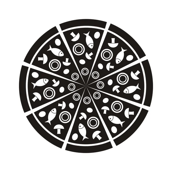 Icono de pizza — Vector de stock