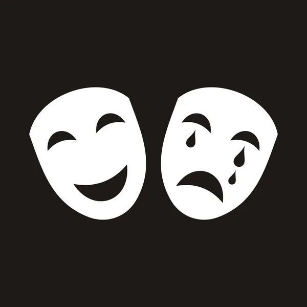 Máscaras teatrales — Vector de stock