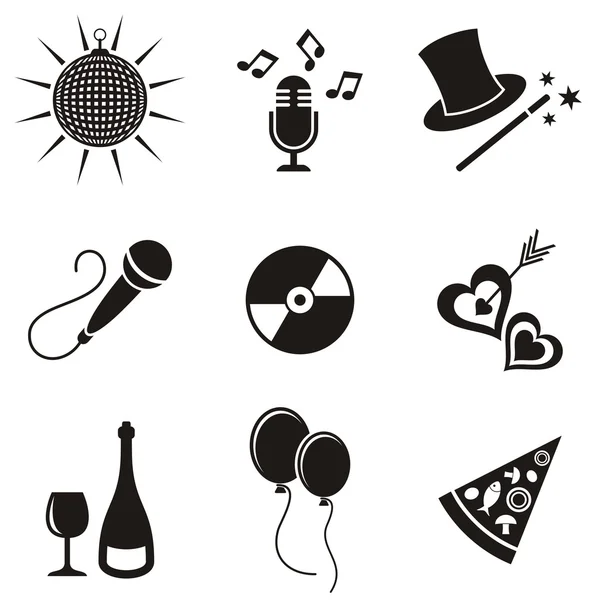 Iconos de fiesta — Vector de stock