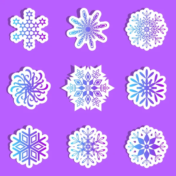 Flocons de neige — Image vectorielle