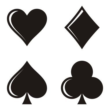 Playing card symbols clipart