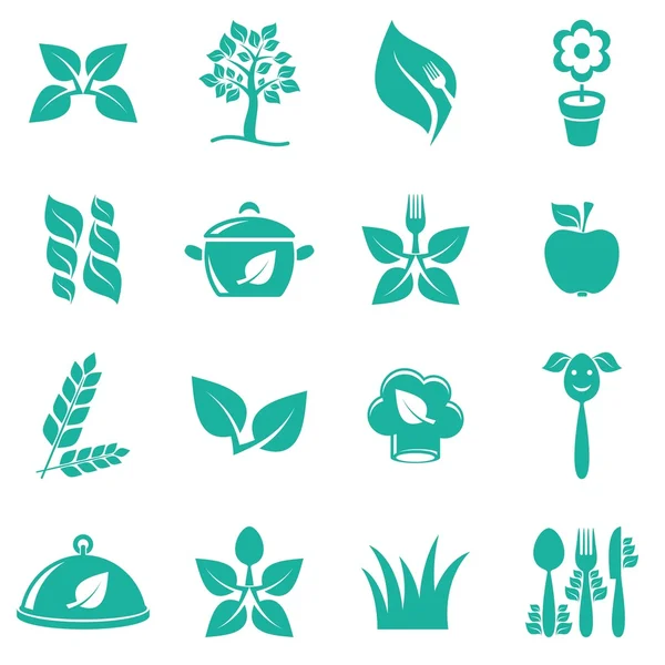 Vegetarian food icons — Wektor stockowy