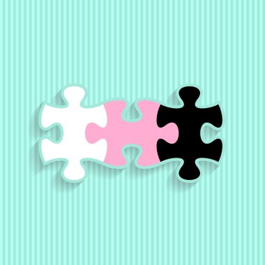 Puzzle parçaları ile düğün davetiyesi