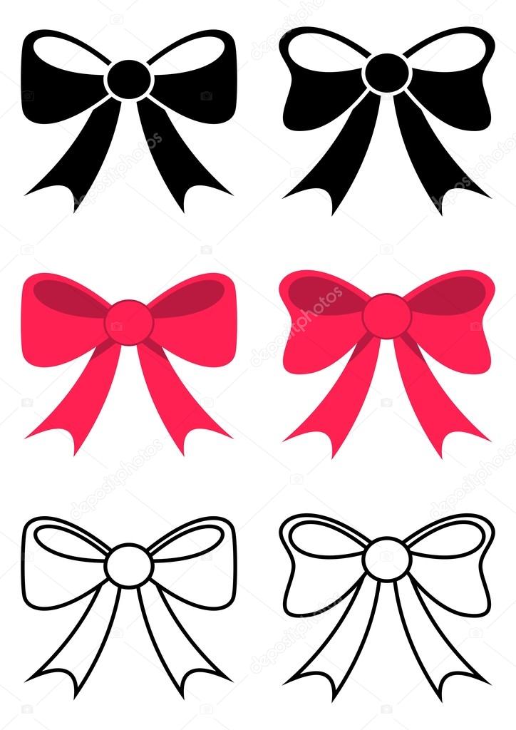 Black and red bows