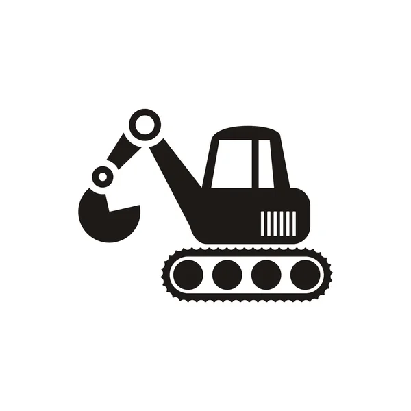 Icona escavatore — Vettoriale Stock