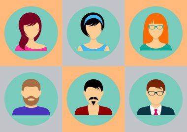 Kadın ve erkek avatar simgeleri