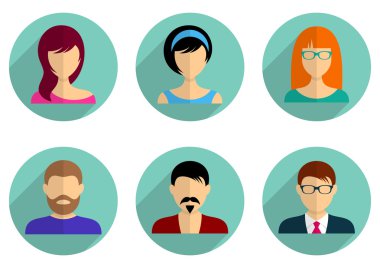 Kadın ve erkek avatar simgeleri