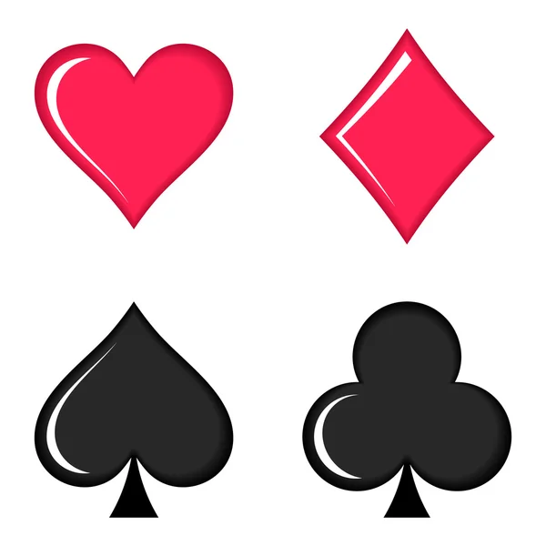 Vector playing cards symbols — Stock Vector