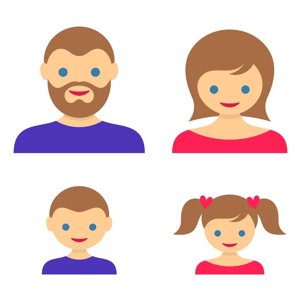 Familia miembro vector iconos — Vector de stock