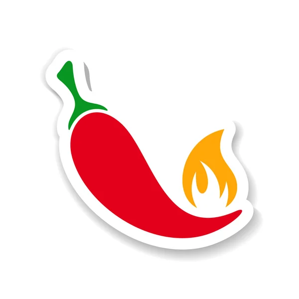 Piros csípős chili paprika — Stock Vector