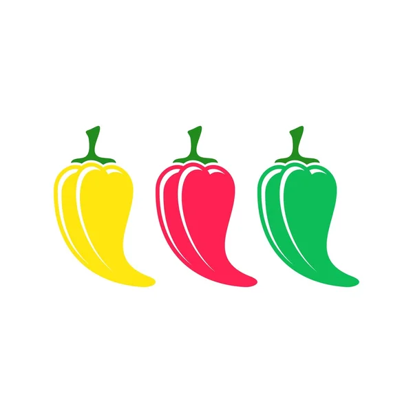 Chili peper pictogrammen — Stockvector