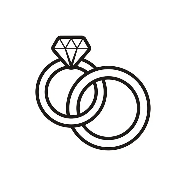 Bröllop ringar — Stock vektor