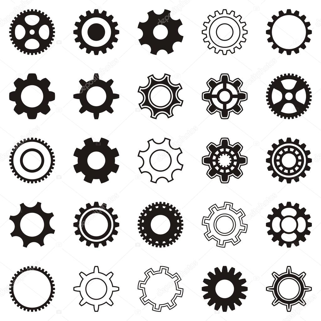 Gear wheel icons