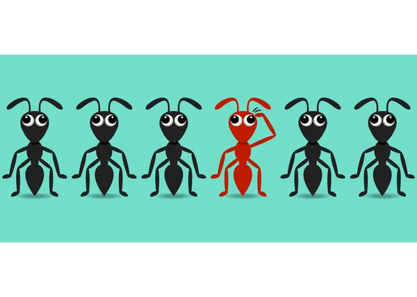 Ant cartoon characters — Stock Vector