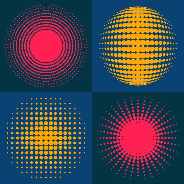 Cercle demi-ton abstrait — Image vectorielle