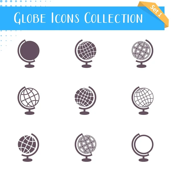 Colección de iconos Globe — Vector de stock