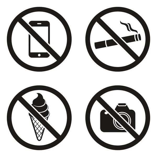 Prohibited signs — Stock Illustration Prohibited signs Royalty Free Stock Illustrations