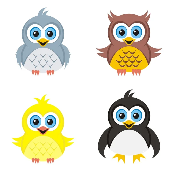 Birds icons — Stock Vector