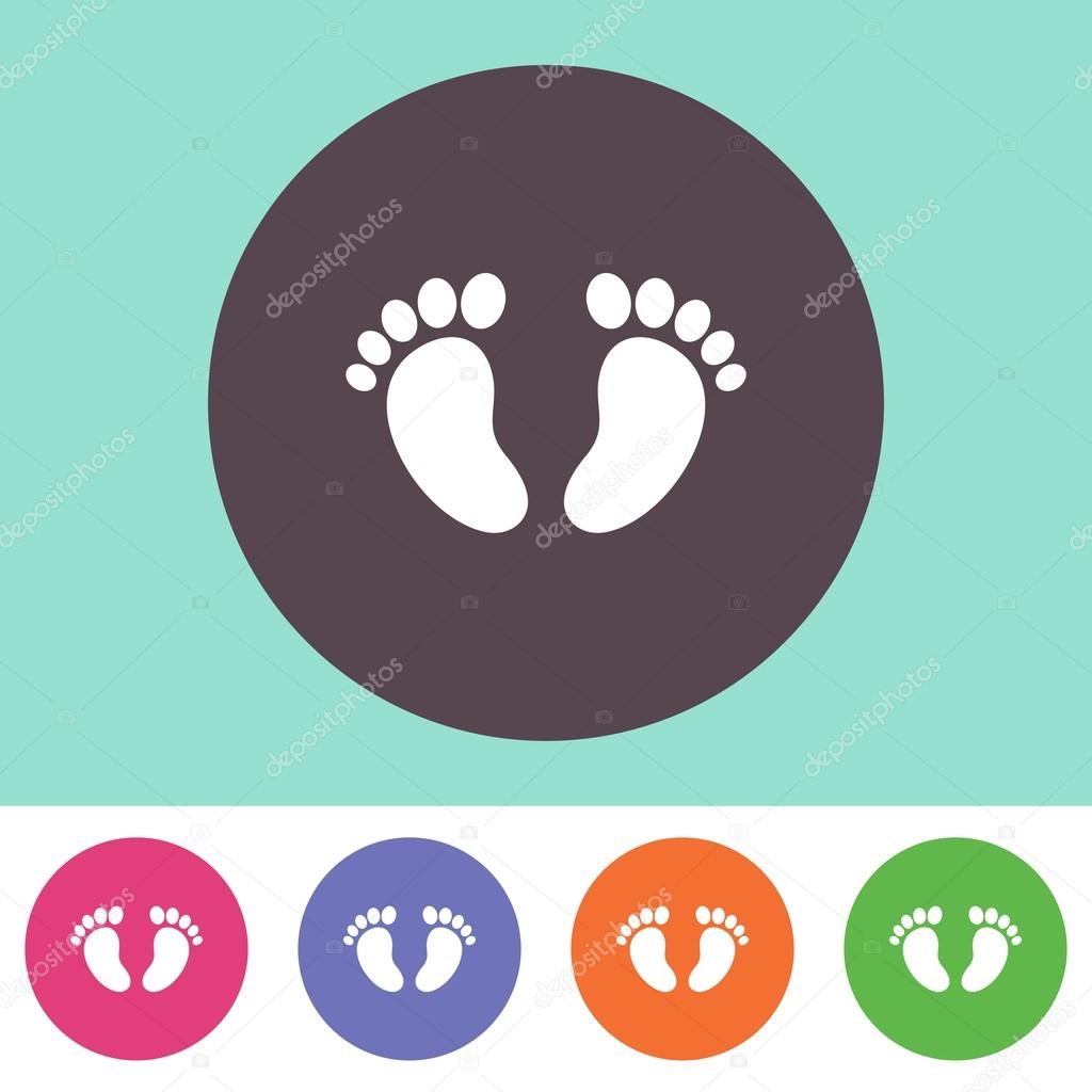 Baby footprint icon 