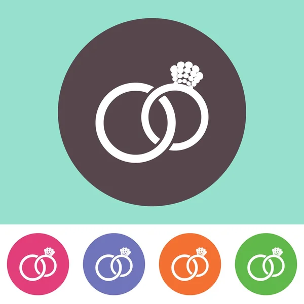 結婚指輪のアイコン — ストックベクタ