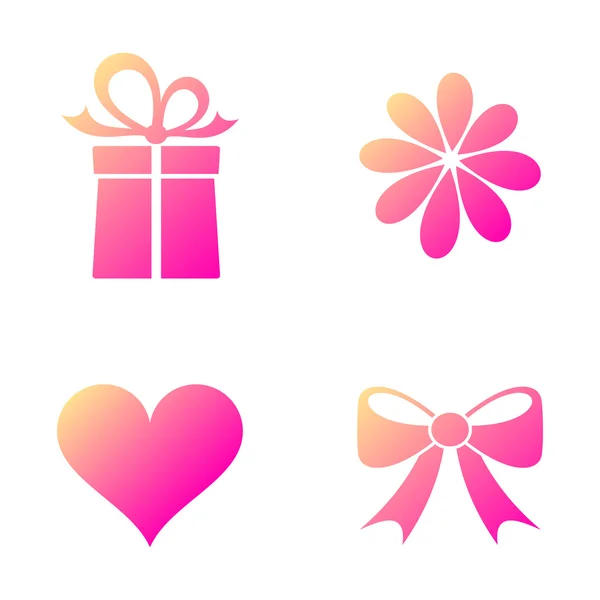 Happy valentine pictogrammen — Stockvector