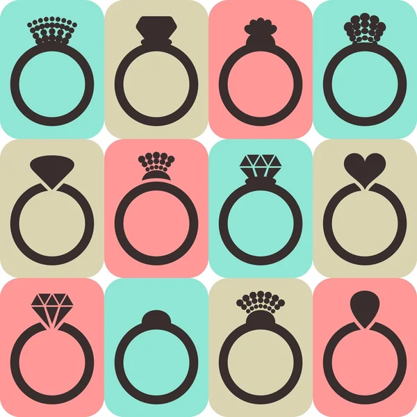 结婚戒指图标 — 图库矢量图片#