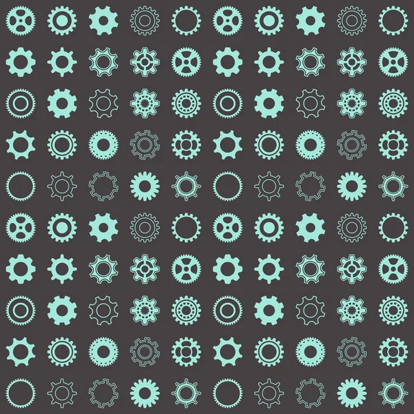 Seamless pattern with gear wheels — Stock Vector