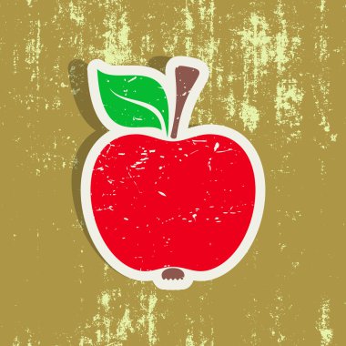 Kırmızı elma etiketi