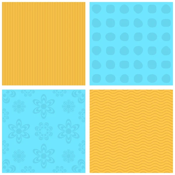 Seamless patterns — Stock Vector