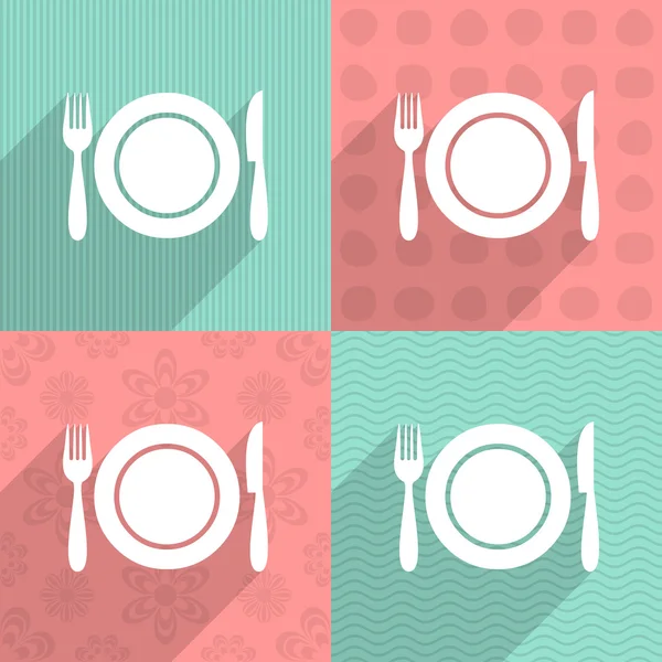 Renkli arka planlar üstünde yemek listesi kutsal kişilerin resmi — Stok Vektör