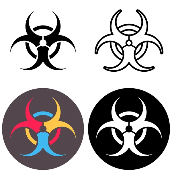 Symbole für Biohazard-Vektoren — Stockvektor