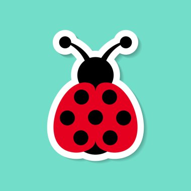Yedi nokta ladybird etiket