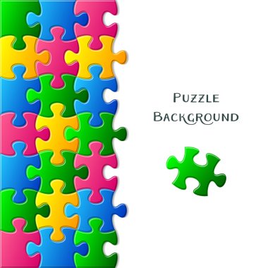 Puzzle parçaları ile kartı