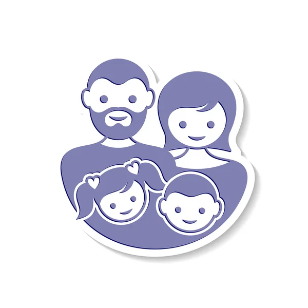 Vector family label — Stock Vector