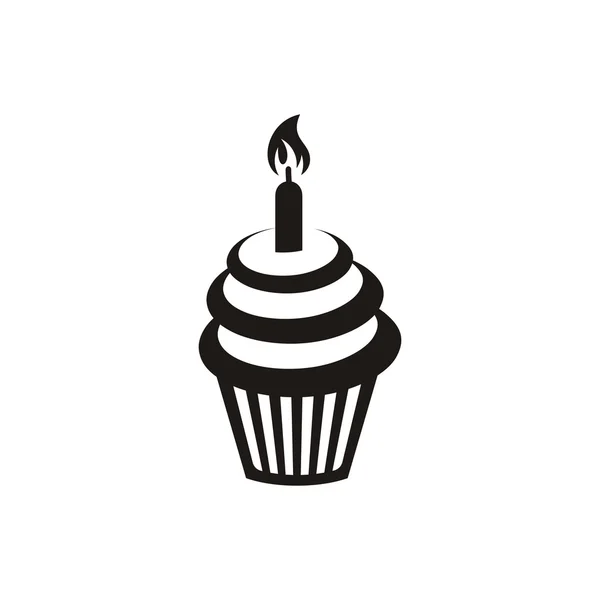 Birthday cupcake — Stock Vector