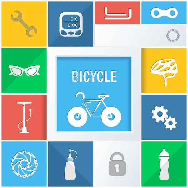 Bicycle icons — Stock Vector